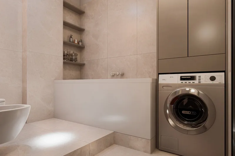 Appartamento privato: bagno con vasca e lavanderia