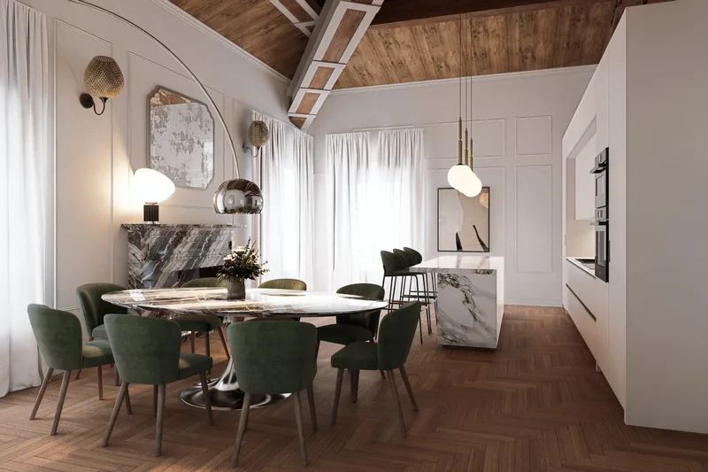 Appartamento privato: la zona pranzo di giorno