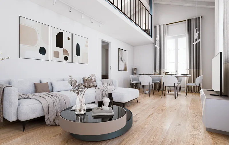 Aquila 5, Milano: living e zona pranzo