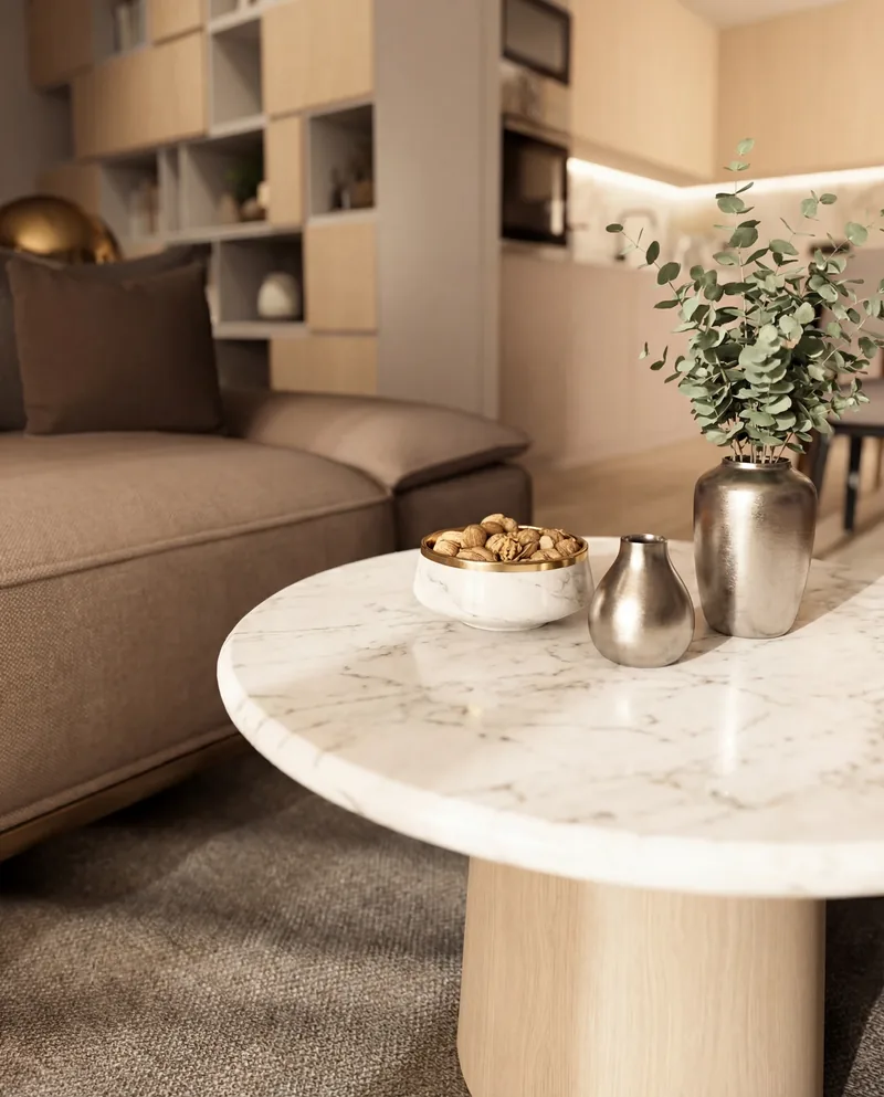 Sviluppo immobiliare, Baronissi (SA): tavolino in marmo