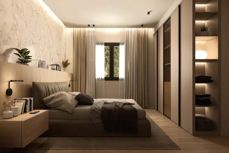 Sviluppo immobiliare, Baronissi (SA): camera matrimoniale, di giorno