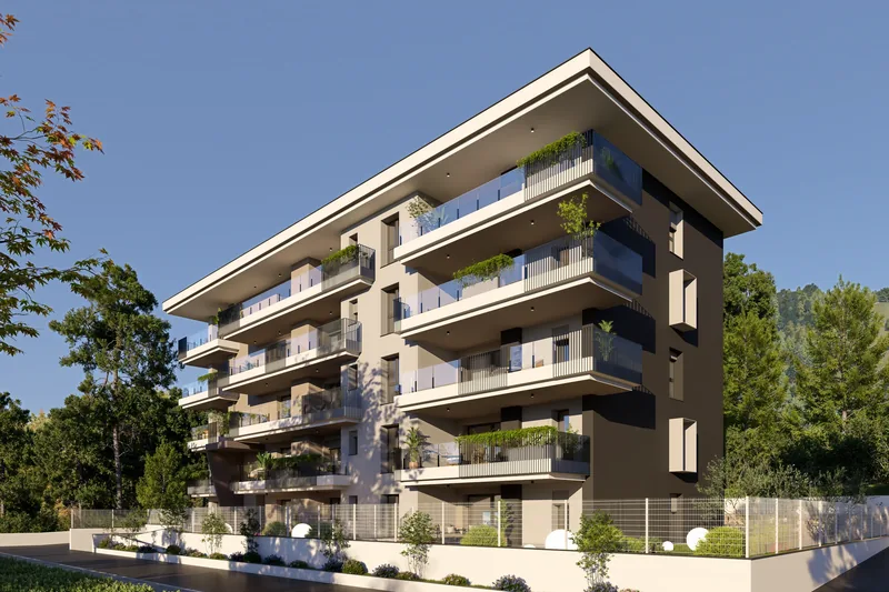 Sviluppo immobiliare, Baronissi (SA): balconi e parapetti in vetro