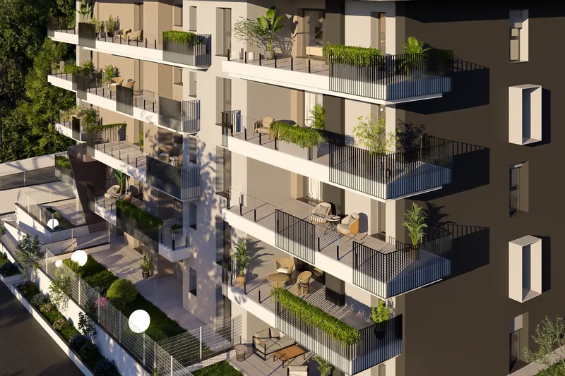 Sviluppo immobiliare, Baronissi (SA): il prospetto laterale