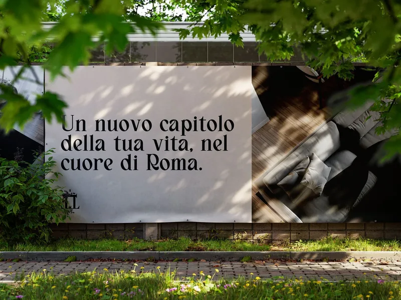 Affissione pubblicitaria per un progetto immobiliare a Roma