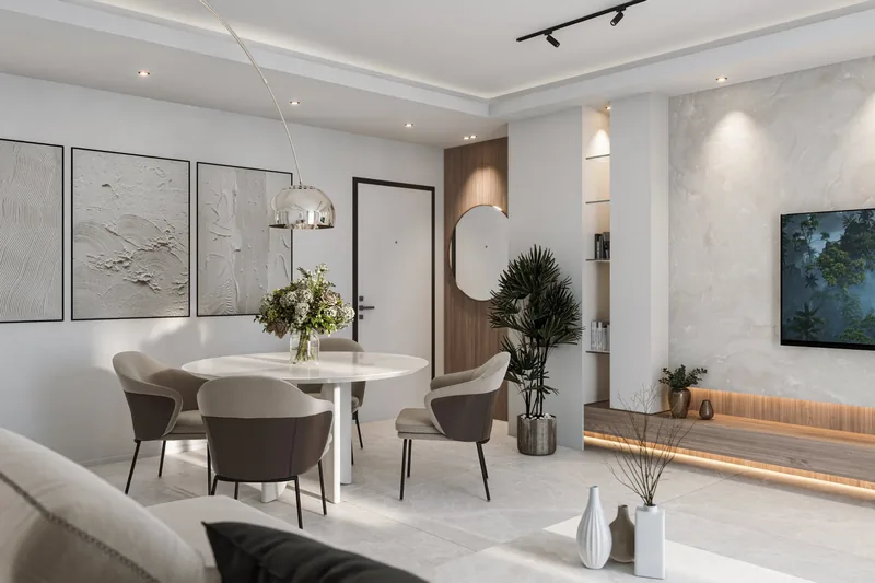 Nuova costruzione, Brindisi: zona pranzo e ingresso