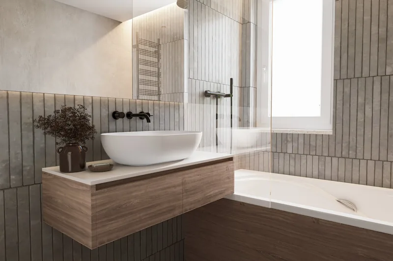 Nuova costruzione, Brindisi: bagno con vasca