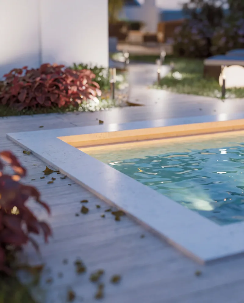 Nuova costruzione, Brindisi: dettaglio della piscina