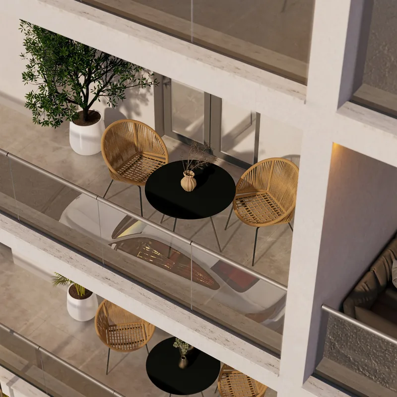 Nuova costruzione, Brindisi: balcone dall'alto