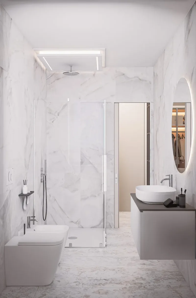 Domus Viridis, Viterbo: bagno con doccia