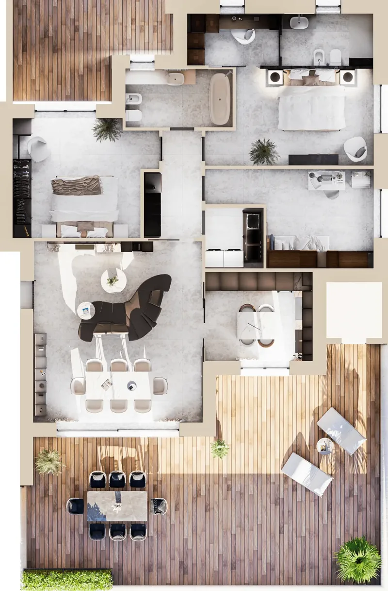 Domus Viridis, Viterbo: planimetria arredata