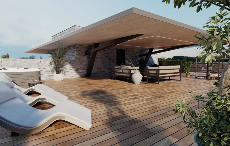 Domus Viridis, Viterbo: roof garden con solarium