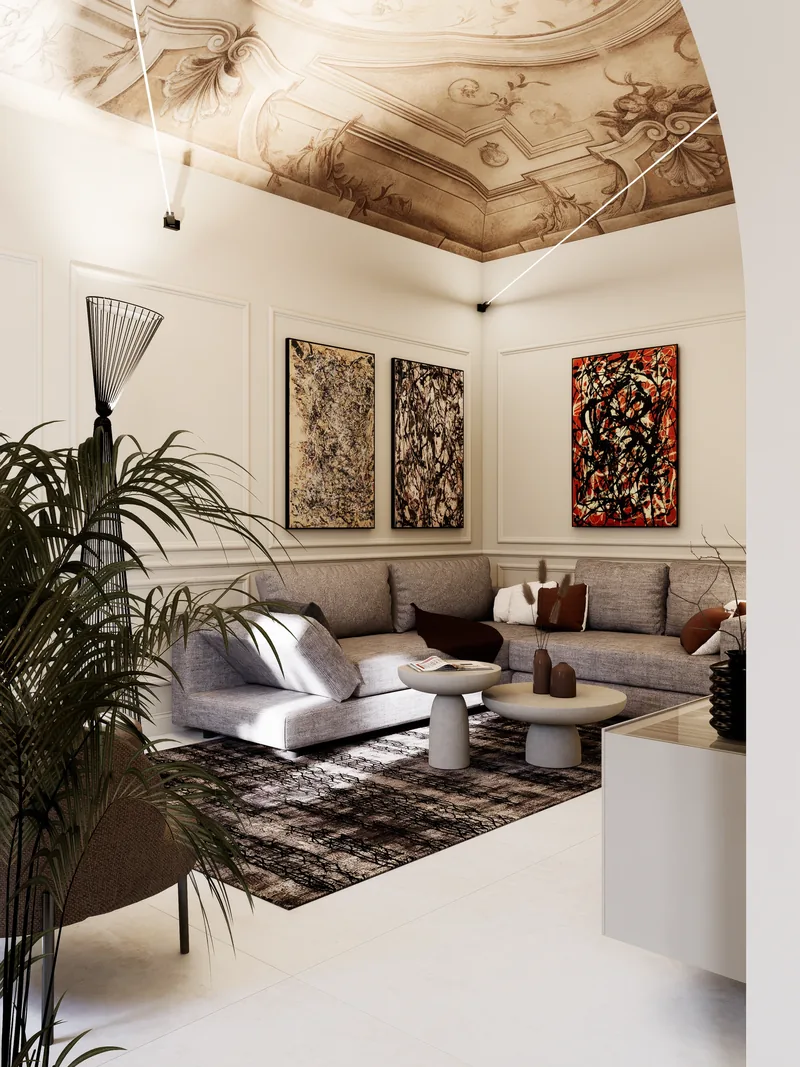 Palazzo Palestro, Torino: il salotto e le opere d'arte