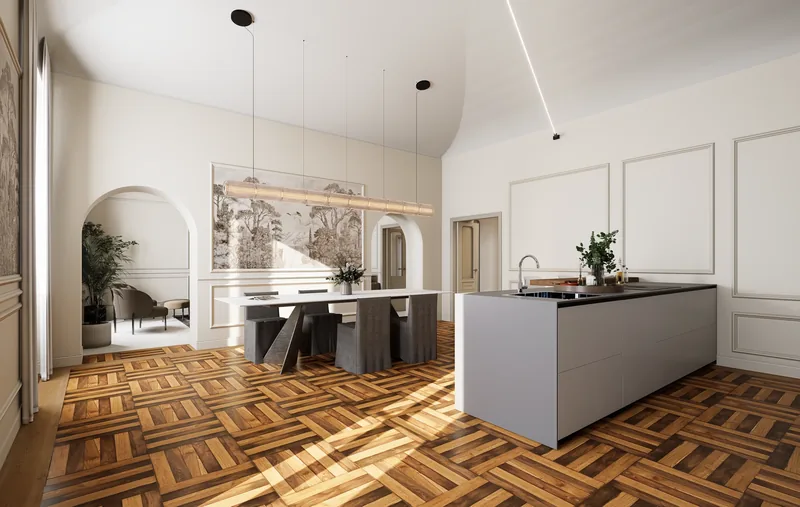 Palazzo Palestro, Torino: cucina e zona pranzo