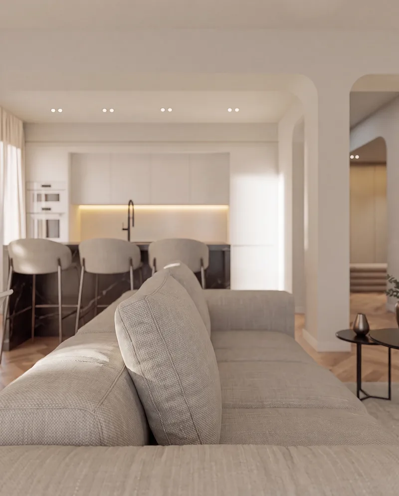 Cliente privato: soggiorno e cucina