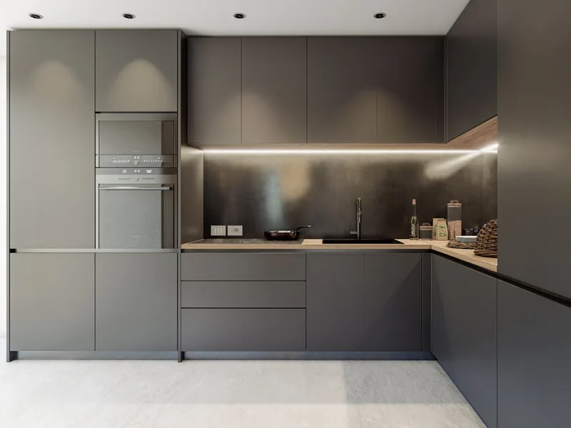 Sviluppo residenziale, Padova: cucina grafite