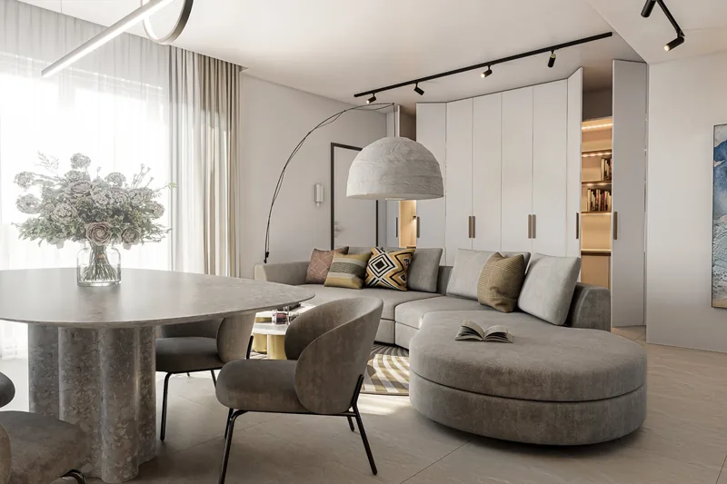 Sviluppo residenziale, Padova: pranzo e living