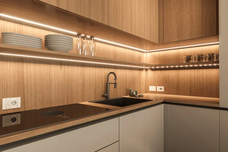 Sviluppo residenziale, Padova: cucina in legno