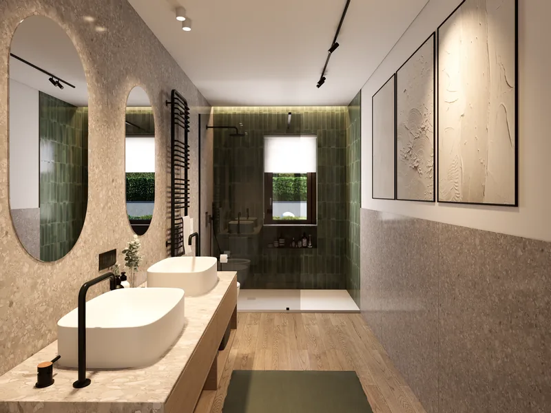 Villa unifamiliare, Roma: bagno