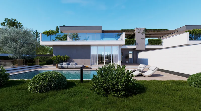 Villa privata, Roma: la villa dall'alto
