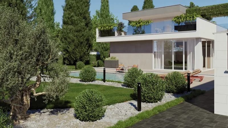 Villa privata, Roma: il giardino mediterraneo