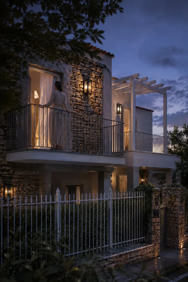 Cliente privato, Sardegna: la sera sul balcone