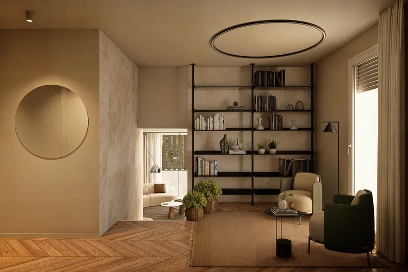 Ville a Schio, Schio (VI): studio con libreria