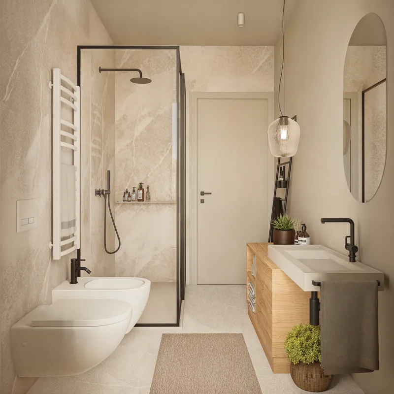 Ville a Schio, Schio (VI): bagno in marmo