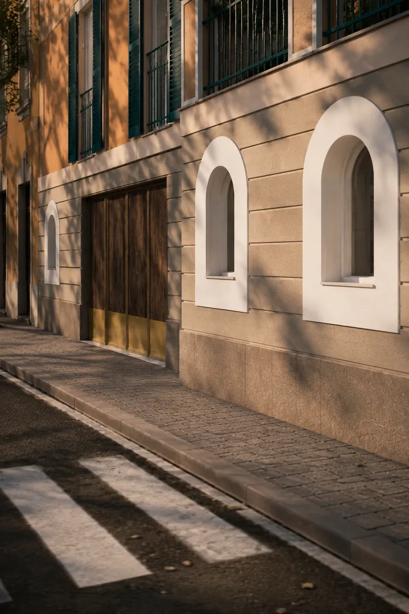 Riqualificazione, Rapallo (GE): piano terra e finestre ad arco