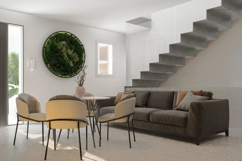 Residence del Sole, Roccasecca (FR): living con quadro vegetale