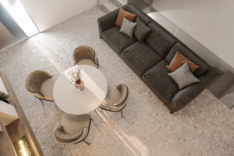 Residence del Sole, Roccasecca (FR): il living dall'alto