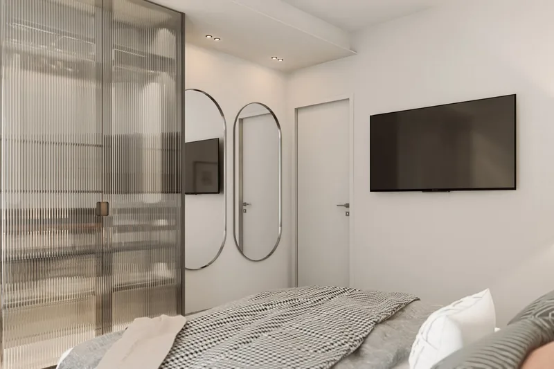 Residence del Sole, Roccasecca (FR): camera con armadio in vetro