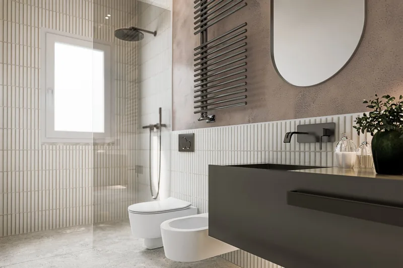 Residence del Sole, Roccasecca (FR): bagno con mobile scuro