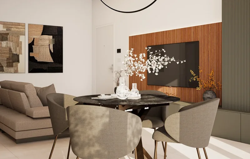 Le Terrazze di Viale Commenda, Brindisi: living con boiserie