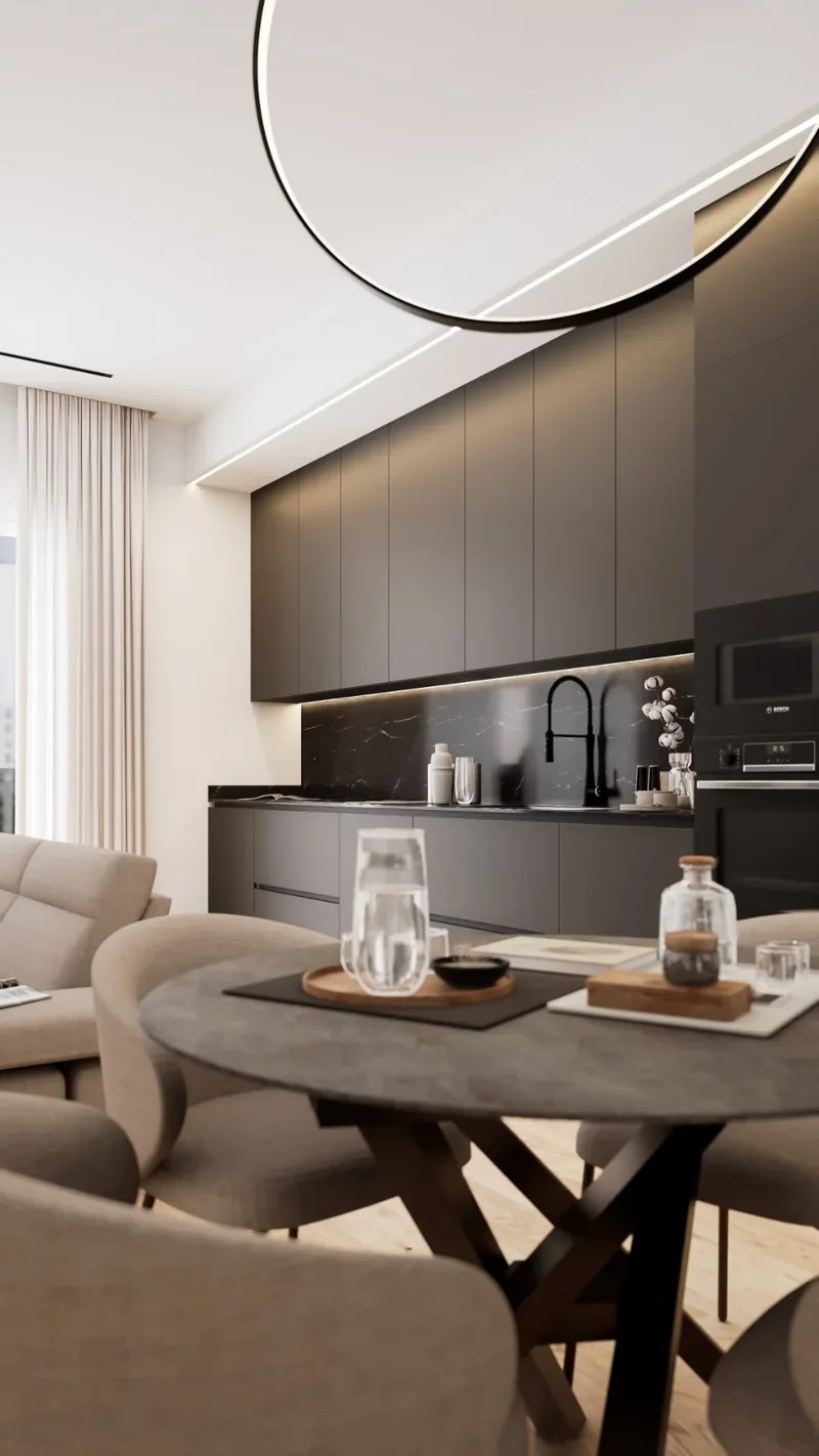 Le Terrazze di Viale Commenda, Brindisi: living e cucina