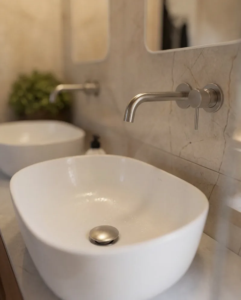 La Valle di Semifonte, Toscana: dettaglio del lavabo