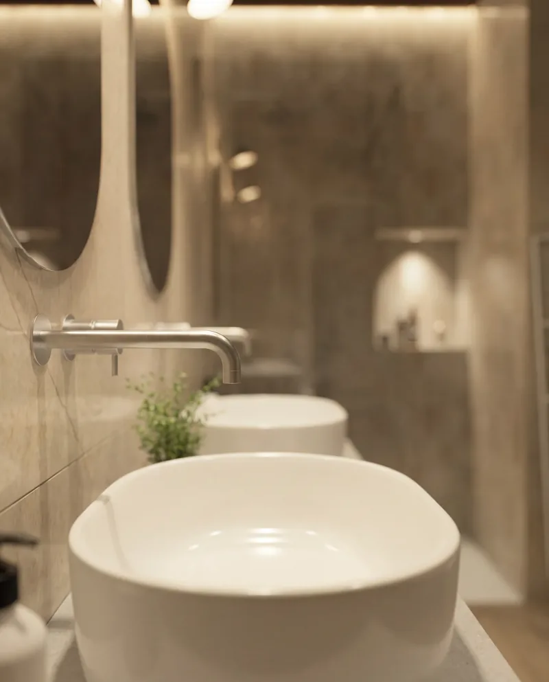 La Valle di Semifonte, Toscana: dettaglio del lavabo