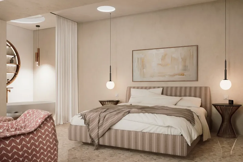 Villa Uopini Apartments, Toscana: camera matrimoniale
