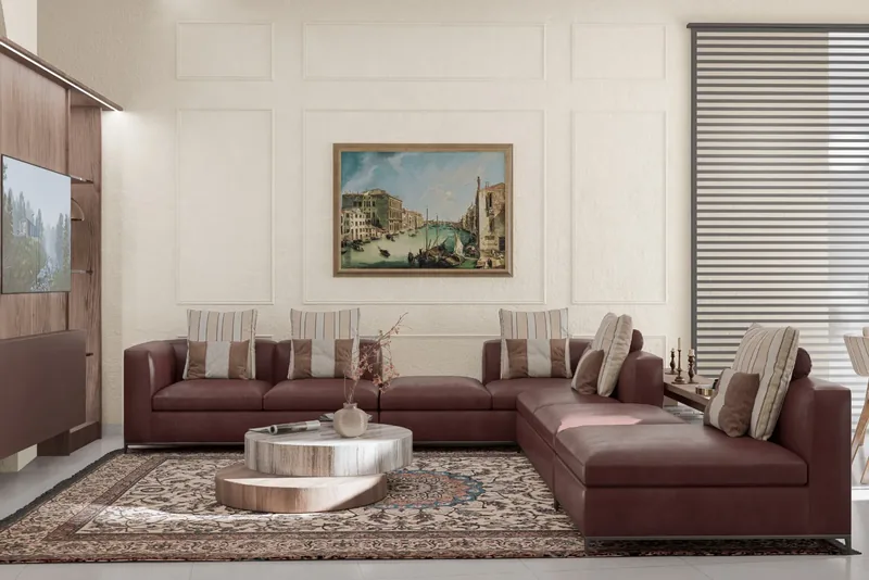Villa Uopini Apartments, Toscana: il divano bordeaux