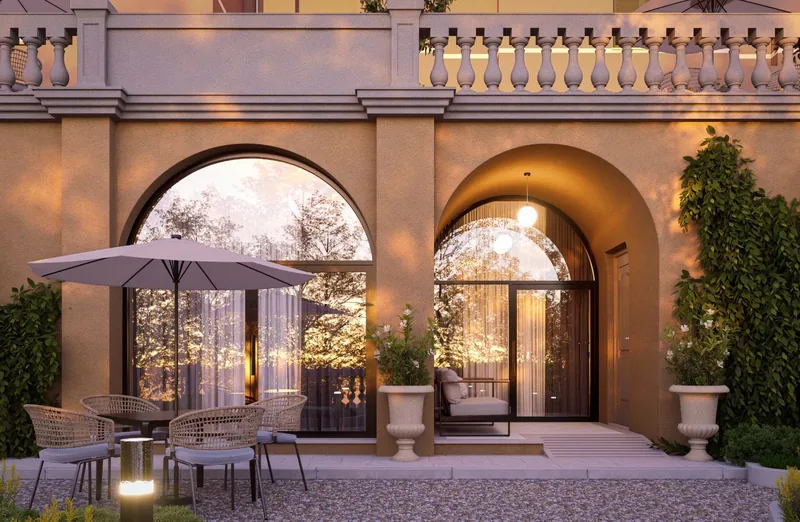 Villa Uopini Apartments, Toscana: terrazzo sotto il portico