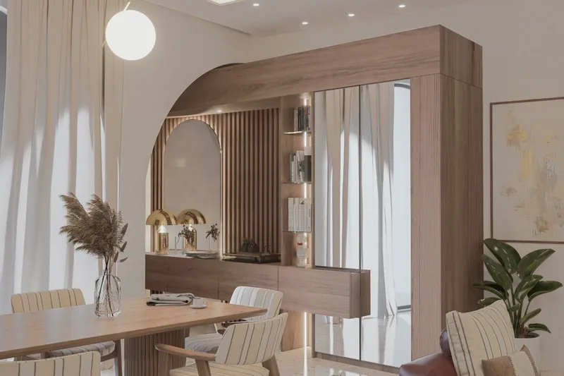 Villa Uopini Apartments, Toscana: zona pranzo sotto l'arco