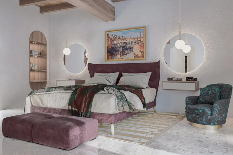 Villa Uopini Apartments, Toscana: camera matrimoniale