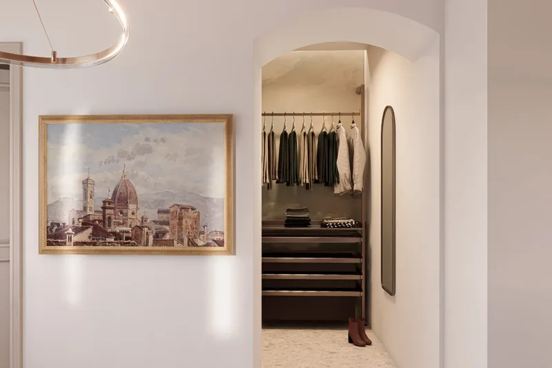 Villa Uopini Apartments, Toscana: cabina armadio